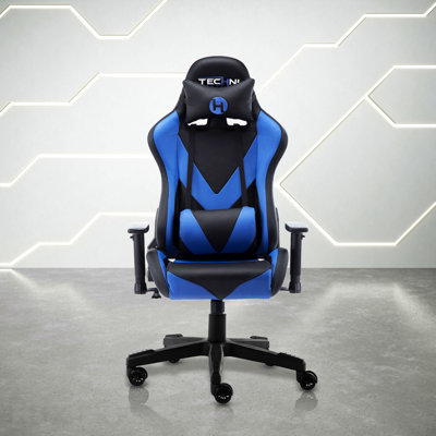 Fauteuil de jeu bleu Office-Pc
