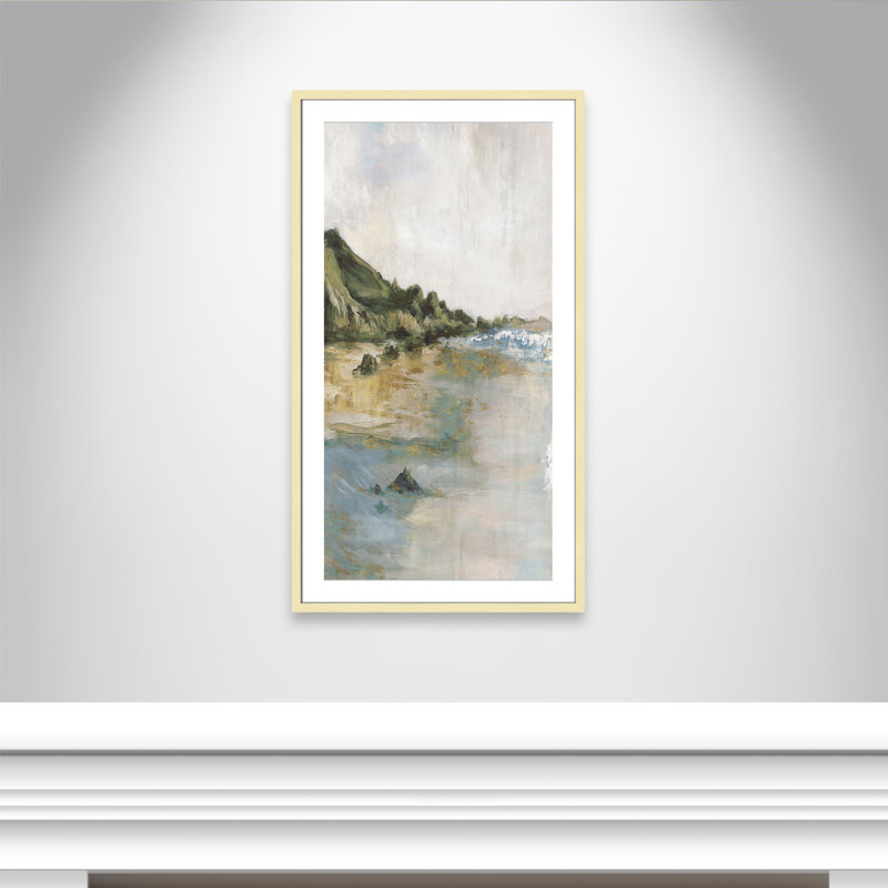 Impression «Tide’s Edge» par Casa Fine Arts, H 41,5 po x l 23,5 po x P 1,25 po, Reproduction encadrée avec passe-partout