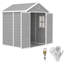 Garden 6 ft. W 5 ft. D PP Resin, Aluminium Reverse Apex Storage Shed-1498561657