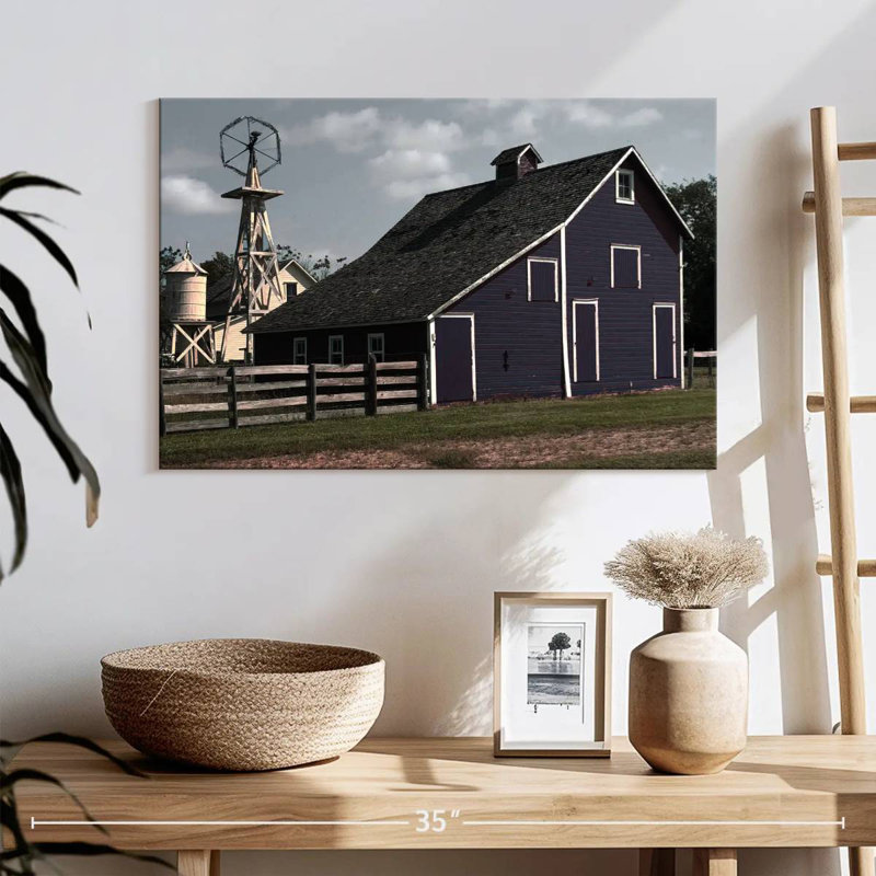 Lilie Blue Barn, 8" H x 12" W