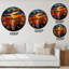 Romantic Sunset By Lakeside - horloge murale-73145521