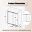 68 à 72 po X P 76 po H Porte de douche coulissante simple sans cadre au fini noir mat-128569818