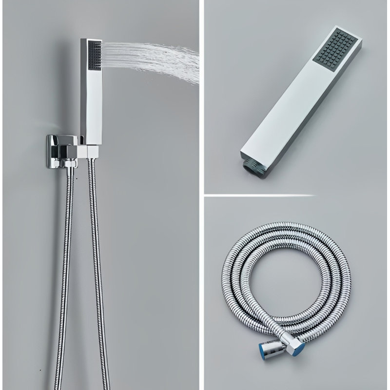 CSA - Ensemble de douche chromé 12 po à fonction de dérivation 12 po