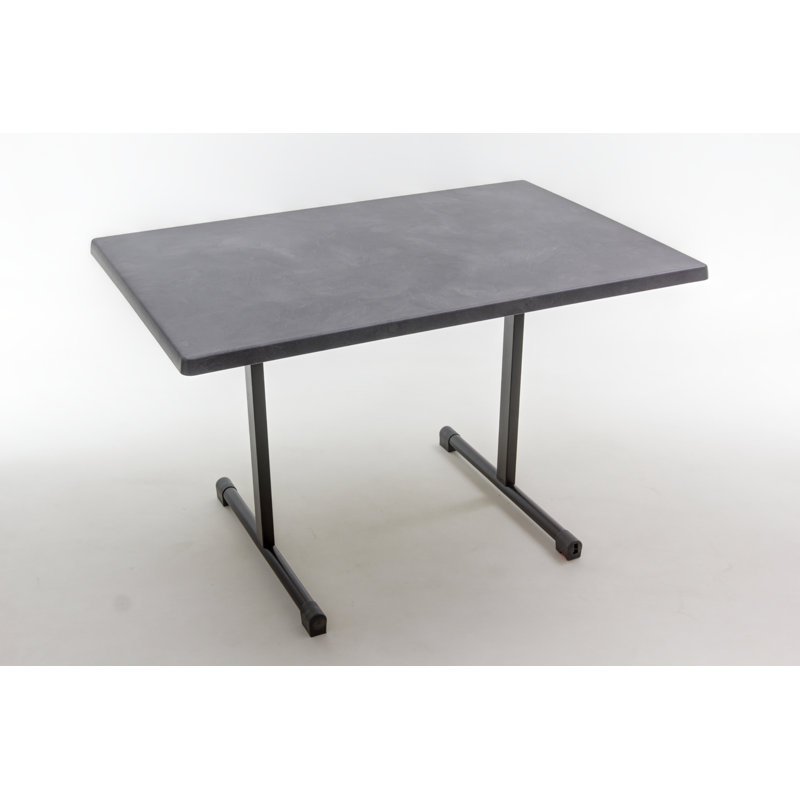 Holbrooke Folding Steel Dining Table, Dark Grey