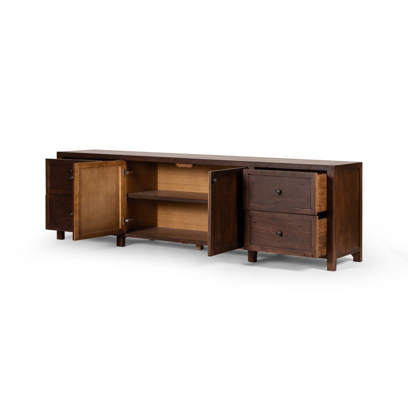 Hynes 92" TV Stand, Dark Brown