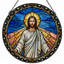 Panneau de vitrail 12 "H Jesus Christ-1473264630
