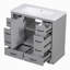 Ensemble de meuble-lavabo de 36 pouces, six tiroirs, séparateurs de tiroirs multifonctionnels, tablettes réglables-1195049555