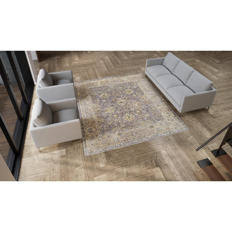 Grey Traditional Wool Rug - 8'3" x 9'7"