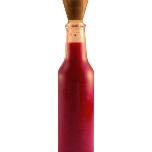 SP13198 Red Hot Pepper mexicain sauce bouteille de verre en bois carton découpé debout