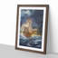 Naval Battle Ship at War in Abstract - Picture Frame Painting Print on MDF-55727913-55727916