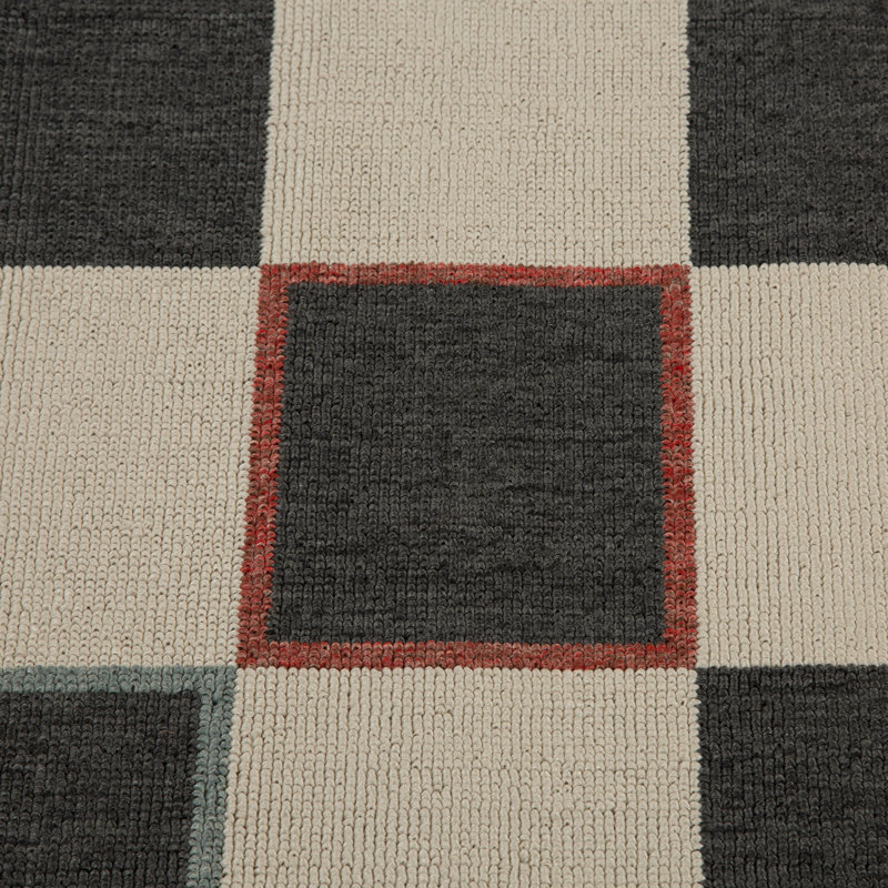 Mapa Modern Checkered Indoor/Outdoor Performance Area Rug, Rectangle 2' x 3'