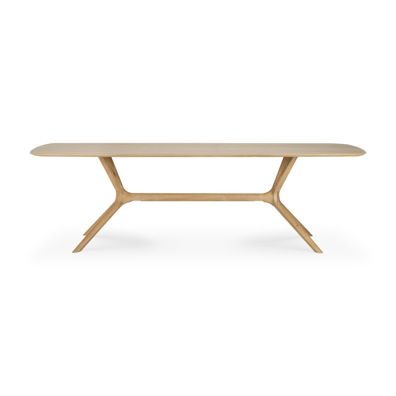 X Solid Oak Dining Table, 30" H x 98.5" L x 39.4" W