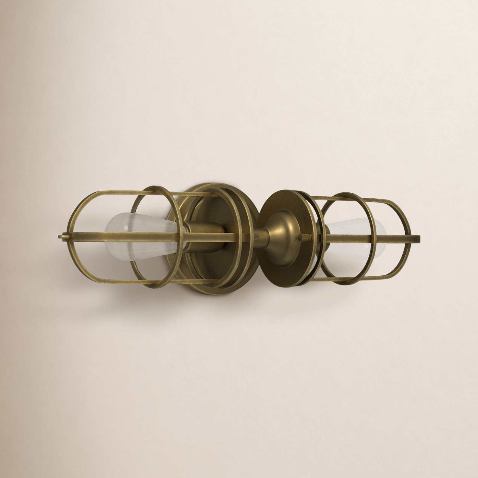 Anning 2-Light Dimmable Armed Sconce, Brass