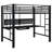 Ranier Black Full Workstation Loft Bed