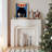 White Manufactured Wood Freestanding Fireplace