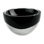 Jet Black Penelope Mouth Blown European Lead Free Crystal 6 In. Bowl