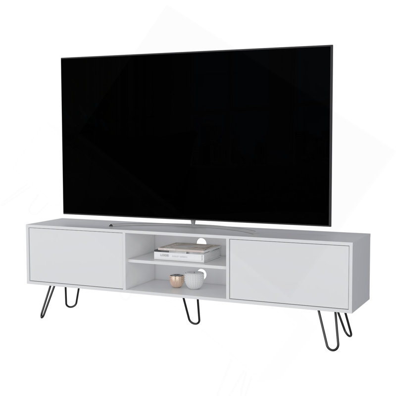 Selby TV Rack, Hairpin Leg Design With Spacious Storage