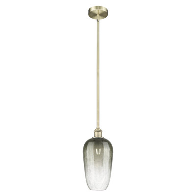 Edison - Brookhaven Flute - 1 Light 7" Stem Hung Mini Pendant