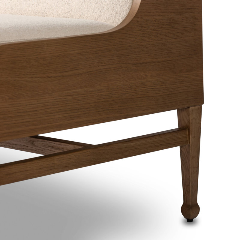 Priscilla RAF Dining Bench-72"-Crypton Wayfarer Snow, 32" H x 49" W x 26.5" D