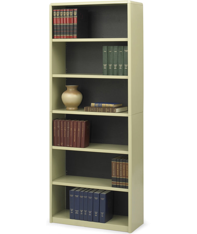 Value Mate Series Standard Bookcase, Gray, (6 Shelves) 80" H x 32" W x 14" D
