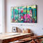 «Boston City Repères Grunge», 3 pièces sur toile-98562542