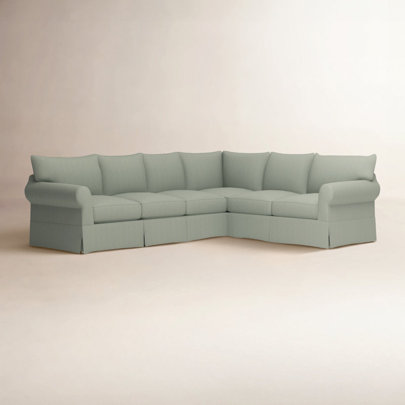 Amari L-Shaped Slipcovered Sectional, Classic Indigo Denim, Right Hand Facing