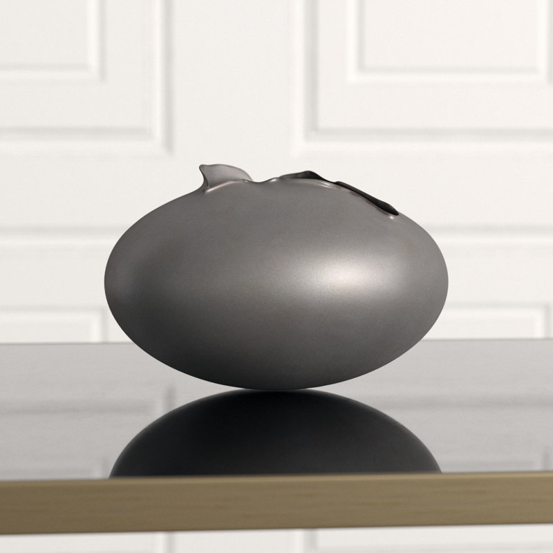 Tambora Handmade Ceramic / Porcelain Table Vase, 6.25" H x 10" W x 10" D