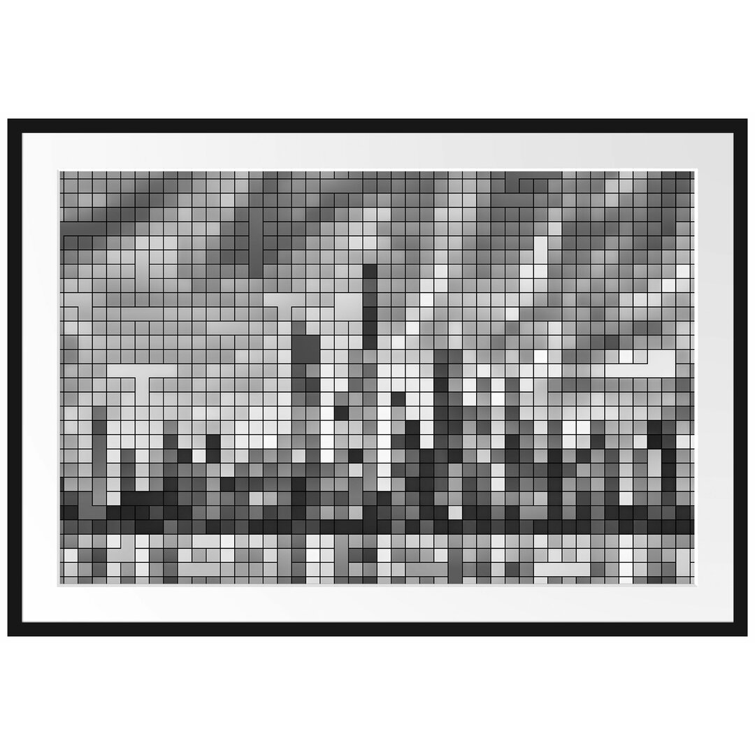 Gerahmtes Poster New York Pixel Skyline