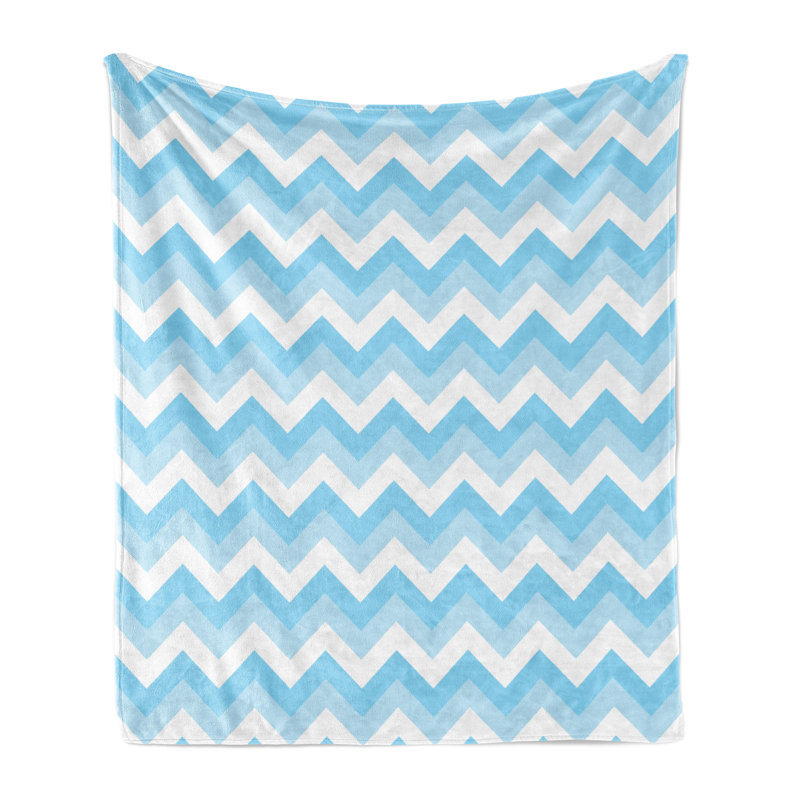 Hand Woven Throw Blanket, 70" x 90", Blue