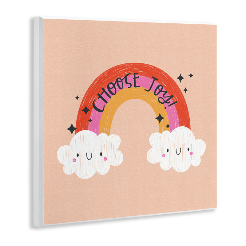 Choisissez la plaque murale joyeux arc-en-ciel, design par Sarah Hickman