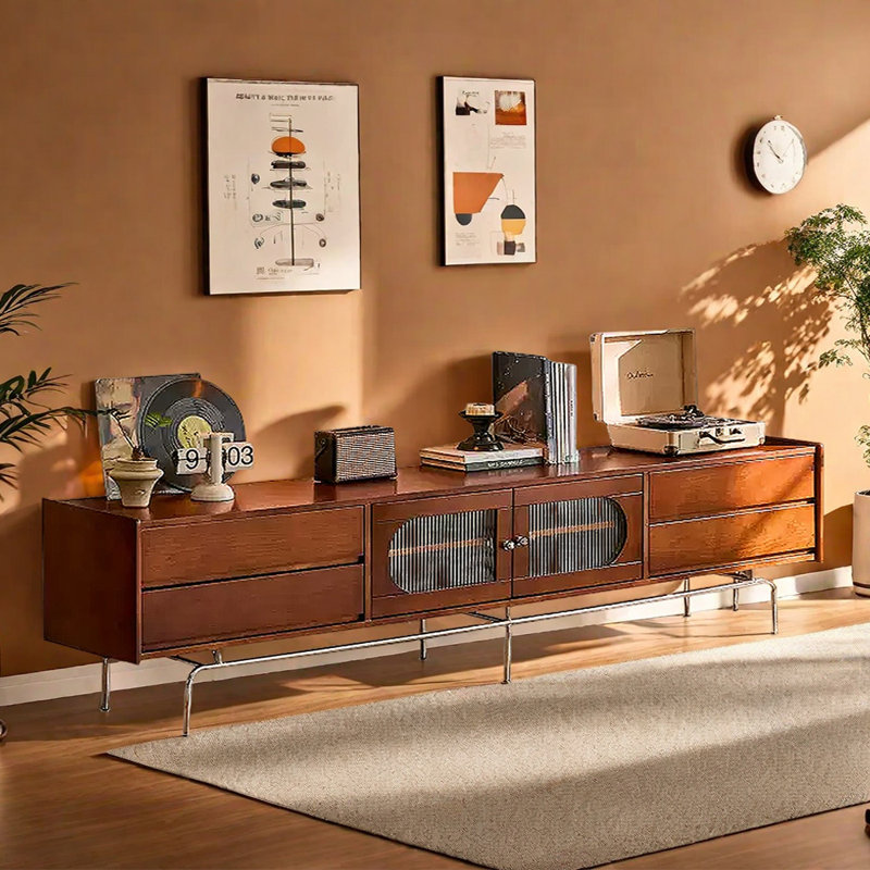 Nouveau meuble télé de style rétro, H 21,65 po x L 94,48 po x l 15,74 po