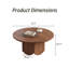 Table basse ronde 31,5 ", table d'appoint en bois brun pour le salon