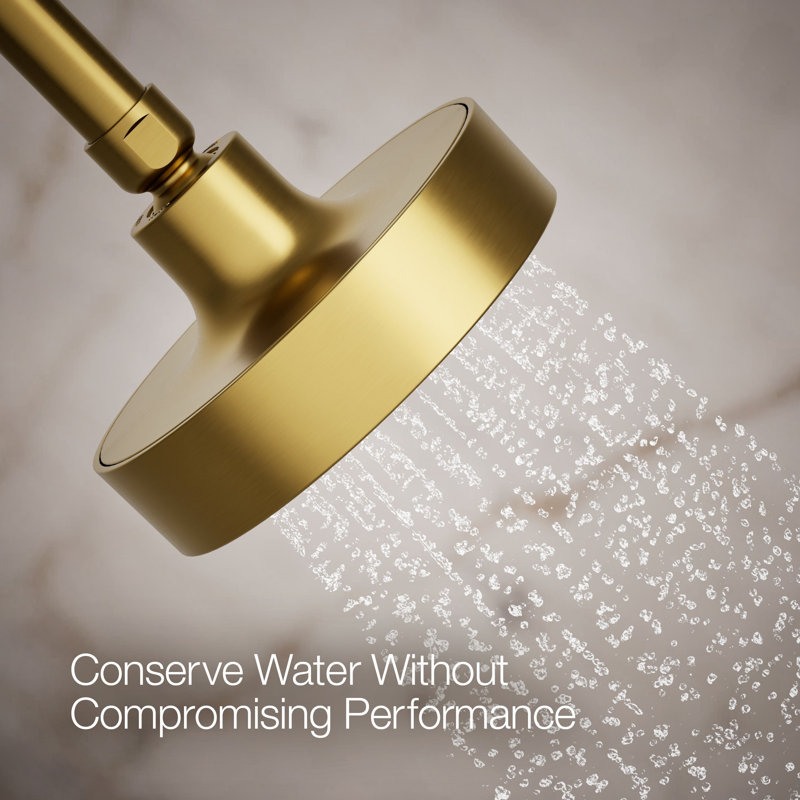 Purist 2.5 GPM Fixed Shower Head, Vibrant Brushed Moderne Brass