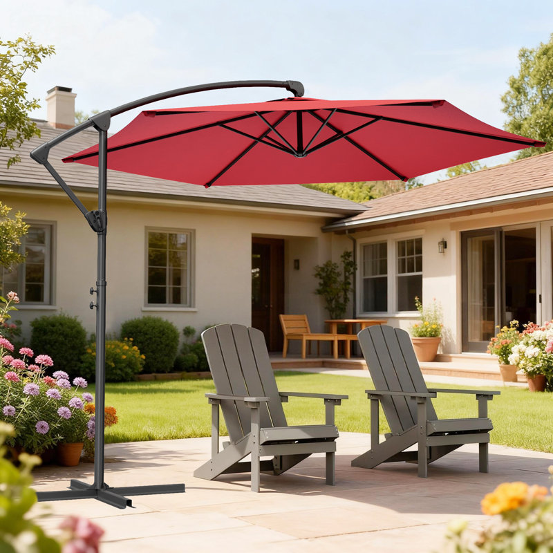 Davinna 120'' Cantilever Umbrella, Red