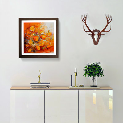 Orange Fruit Abstract Expressionism No.2 - Framed Print