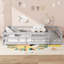 Ensemble de lit de plancher Poppyx Montessori avec clôture, bois de pin robuste et garde-corps sécuritaires-116085250-116085252