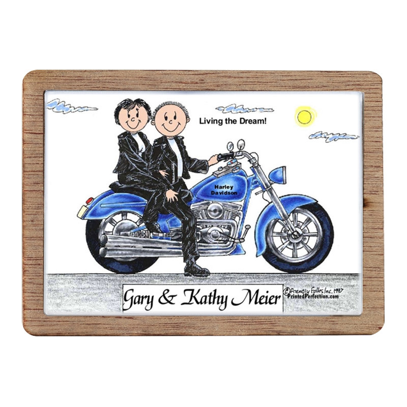 Moto personnalisée - aimant en bois pour couple - excellent cadeau!, Oui