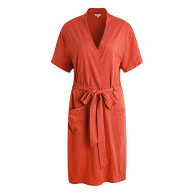 Hokku Designs Guebara Cotton Blend Jersey Mid-Calf Bathrobe with