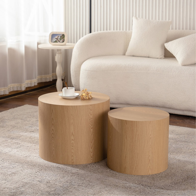 Ensemble de 2 tables basses Modern Modern, Marron clair