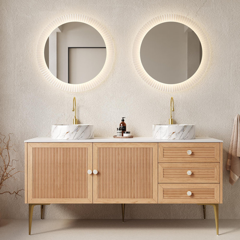 Contemporary Plywood Vanity & Ceramic Sink For Modern Bathrooms