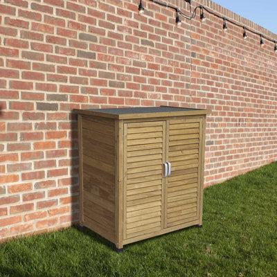 3 ft. W x 1 ft. D Solid Wood Shiplap Flat Tool Shed