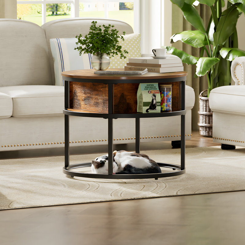 Lift Top Four Leg Coffee Table with Storage, 62cm H x 60cm W x 60cm D