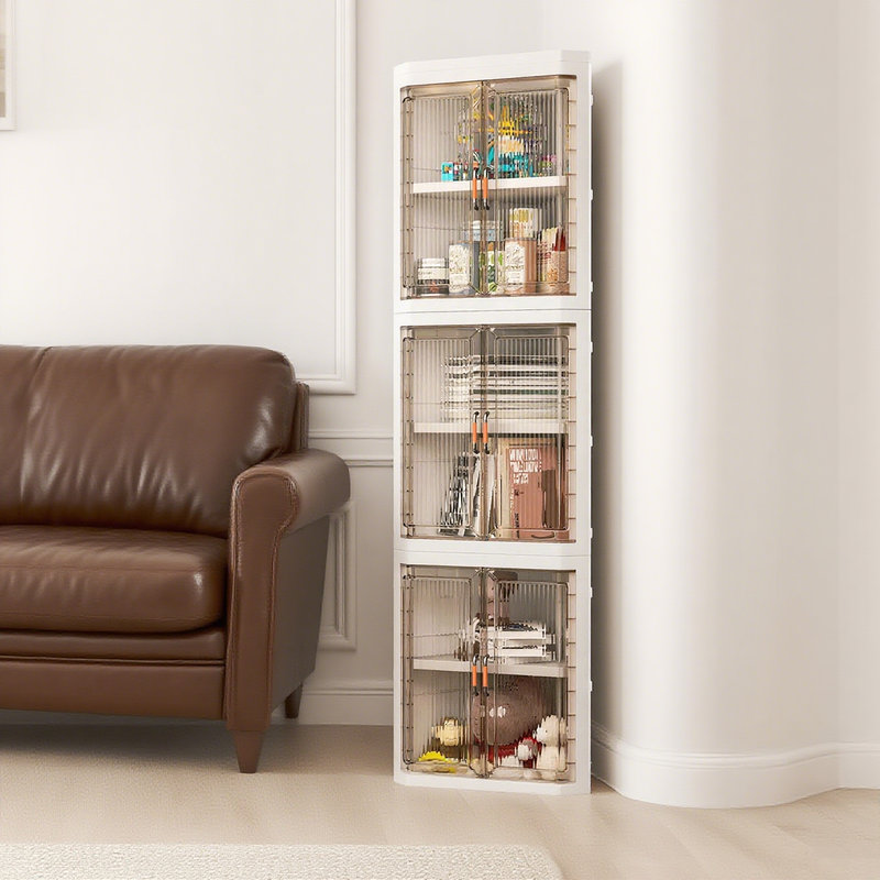 Armoire de coin en plastique à 3 niveaux