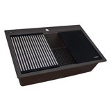 33'' L Drop-In Double Bowl Granite Kitchen Sink