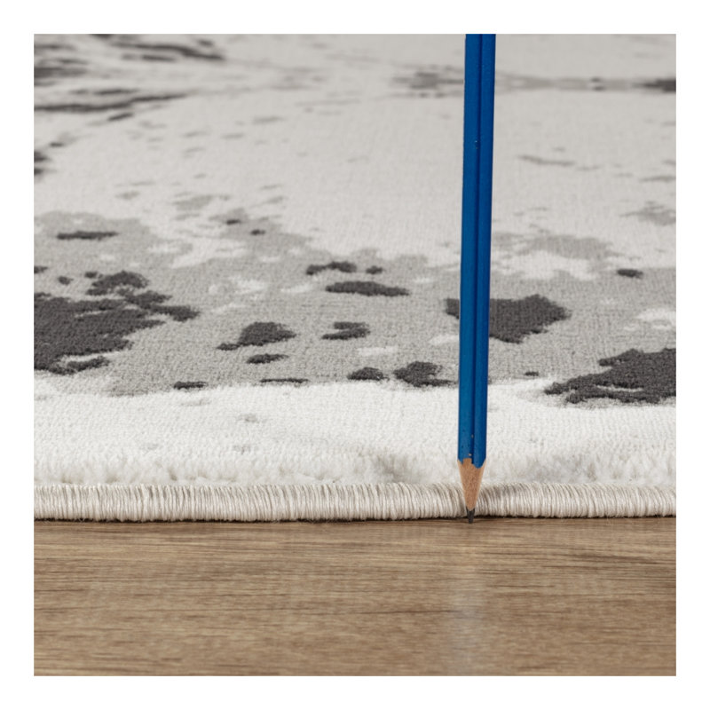 Tapis gris en cuir de vache gris 5 pi x 7 pi