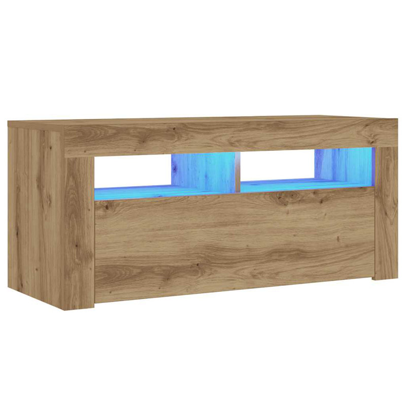 Reine Unfinished TV Stand for TVs up to 40", Artisan Oak