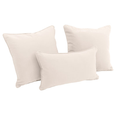 Cotton Blend Reversible Throw Pillow