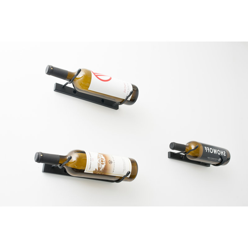 Fairley 1 Bottle Wall Mounted Wine Bottle Rack in Black