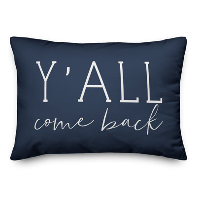  Y'all Come Back Indoor/Outdoor Lumbar Pillow