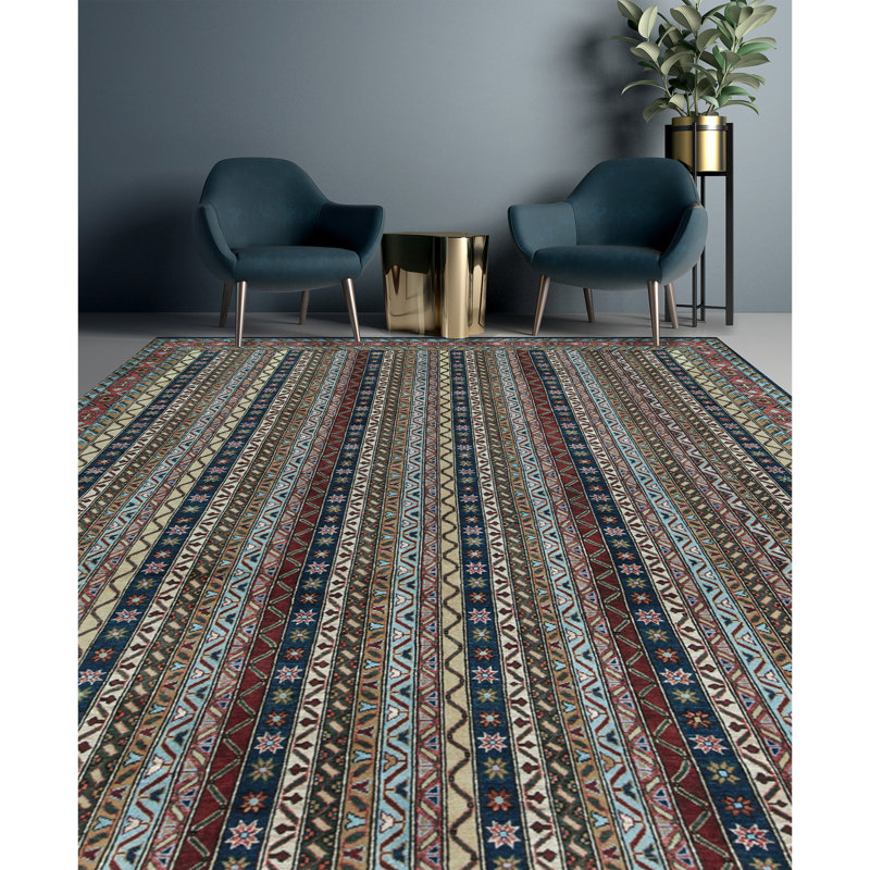 Aryana Wool Plaid Area Rug in Multicolor, Rectangle 8'1" x 10'